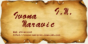 Ivona Maravić vizit kartica
